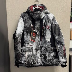 Women's StrikerICE Stella Waterproof/Primaloft Jacket (Black/Gray) - Size 2XL